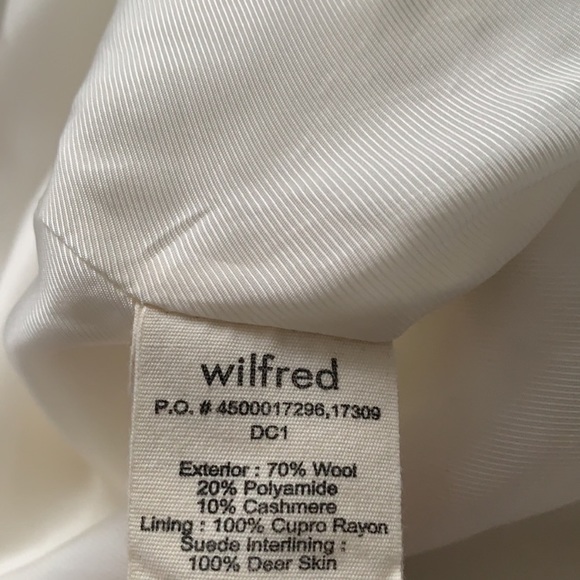 NWOT Aritzia Wilfred Cocoon Wool Cashmere Mid Coat - Picture 7 of 7